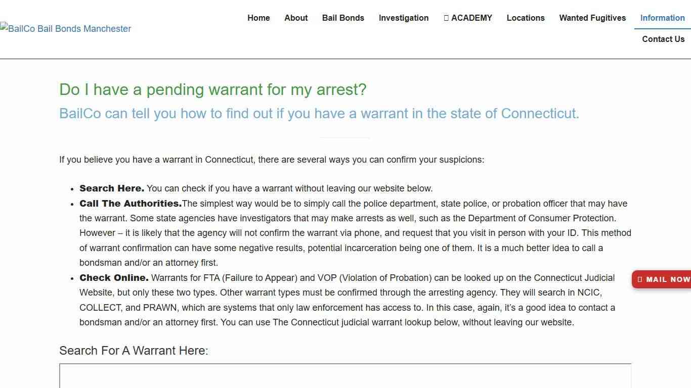 Do I Have A Warrant? Connecticut Warrant Search BailCo Bail Bonds